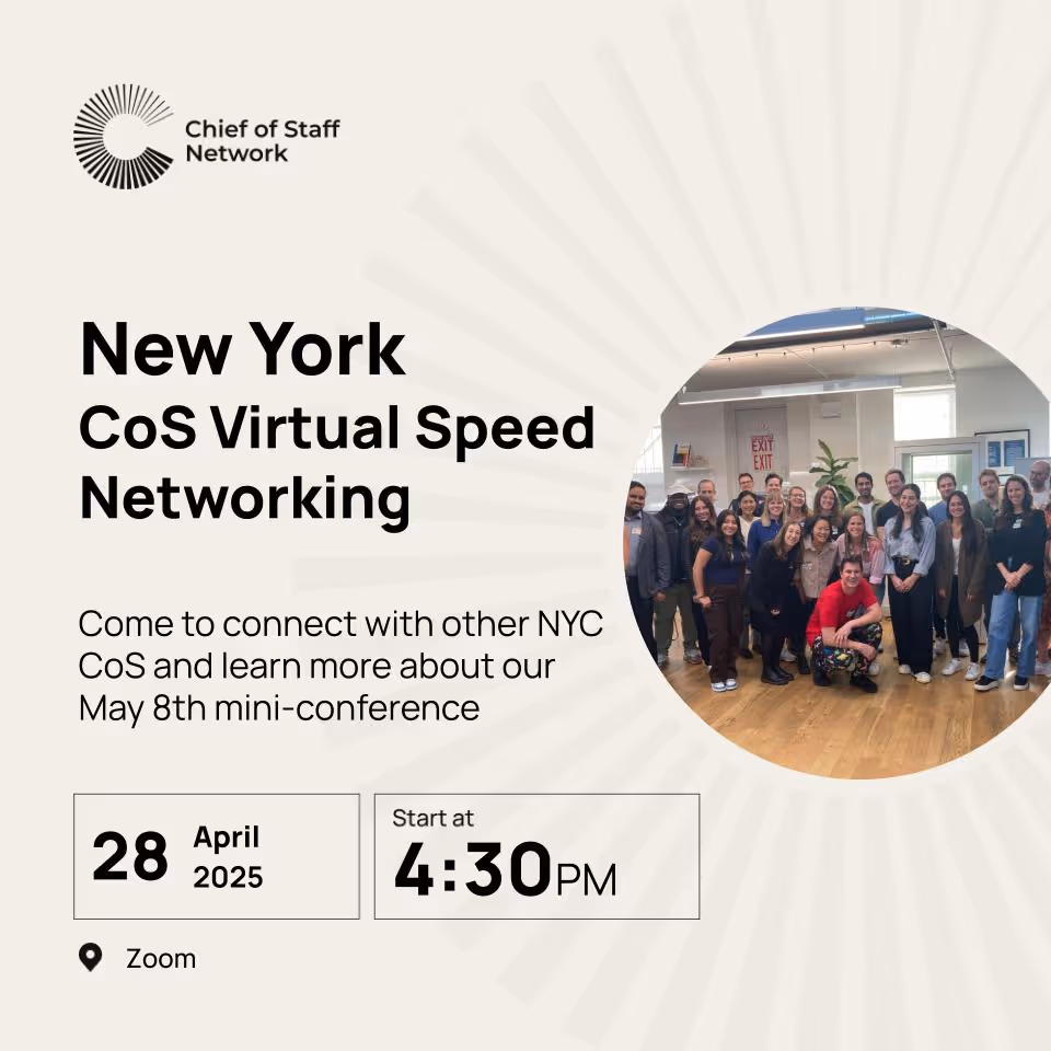 NYC CoS Virtual Networking (April 28)