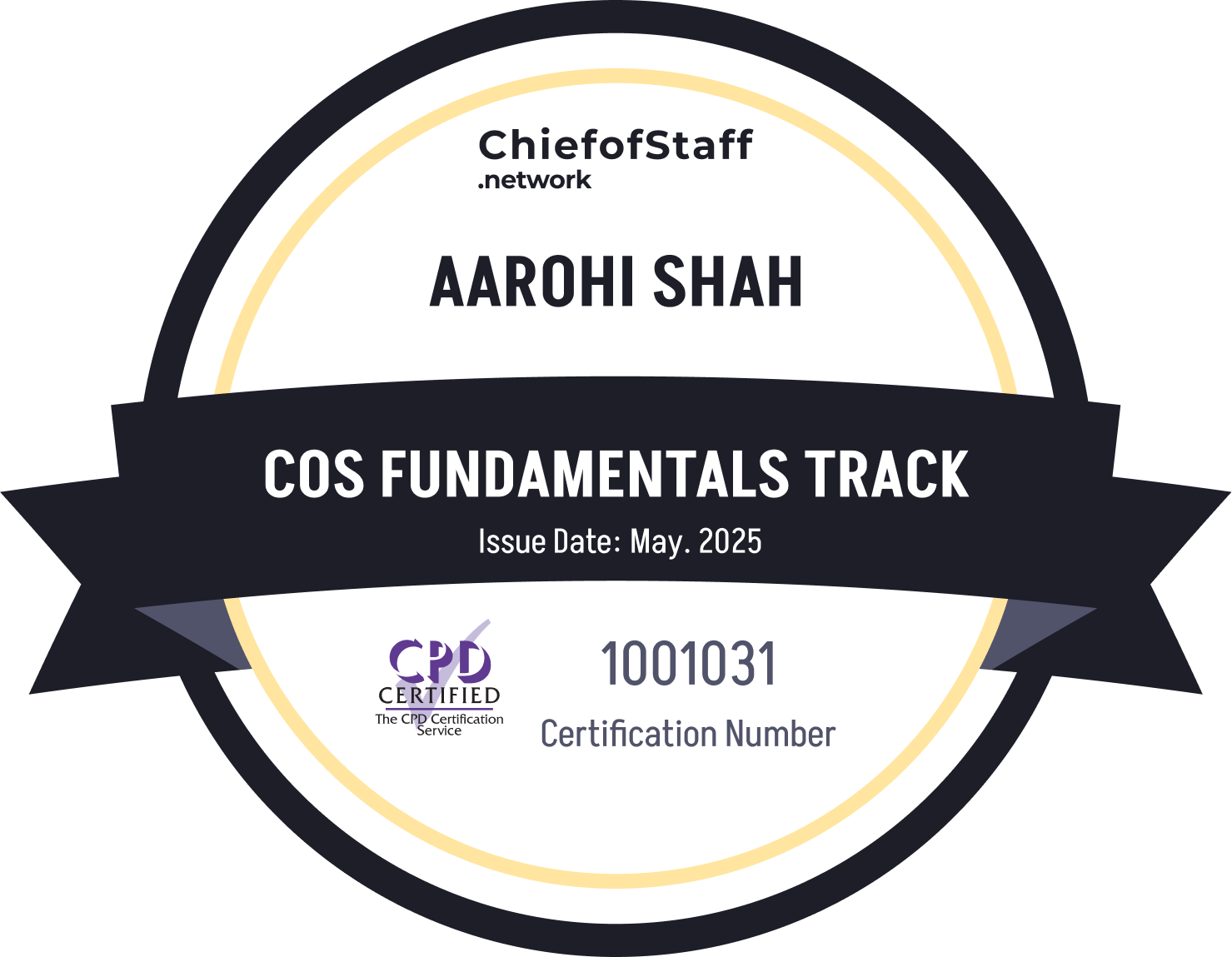 Chief of Staff Fundamentals Track (Aarohi Shah)