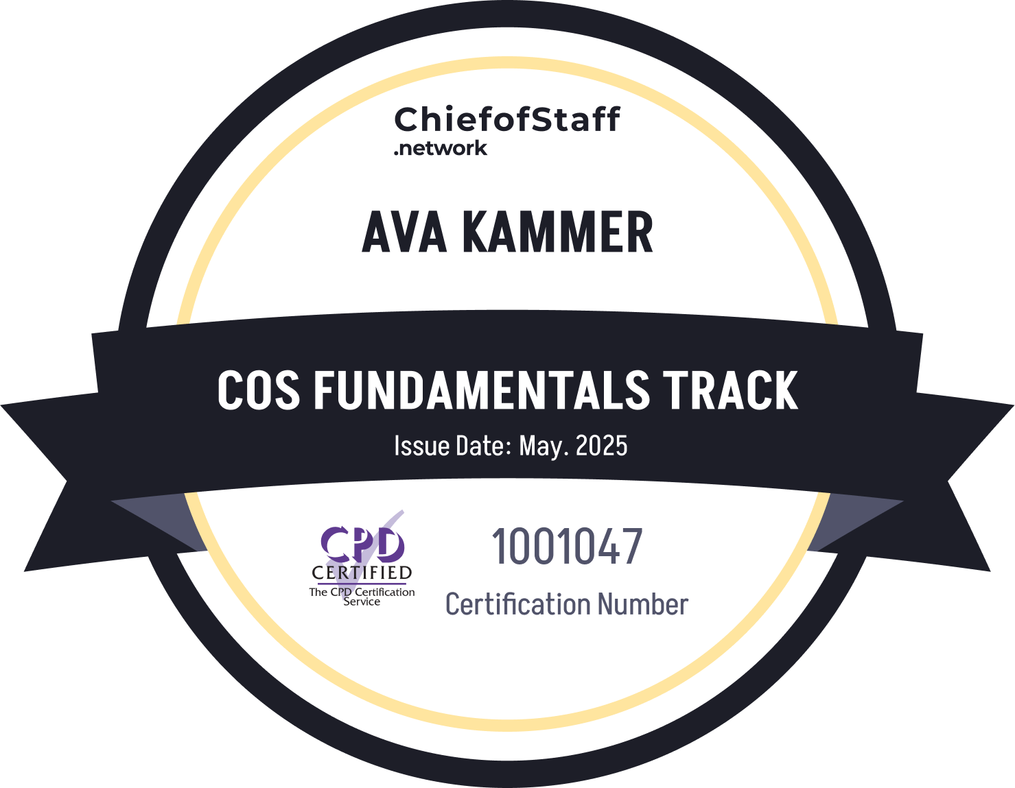 Chief of Staff Fundamentals Track (Ava Kammer)
