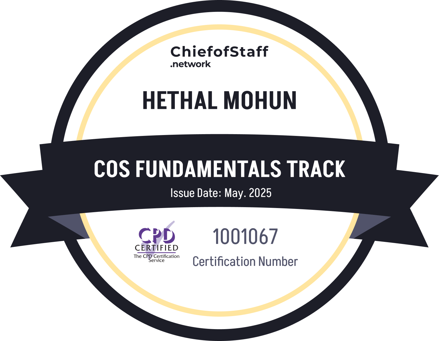 Chief of Staff Fundamentals Track (Hethal Mohun)