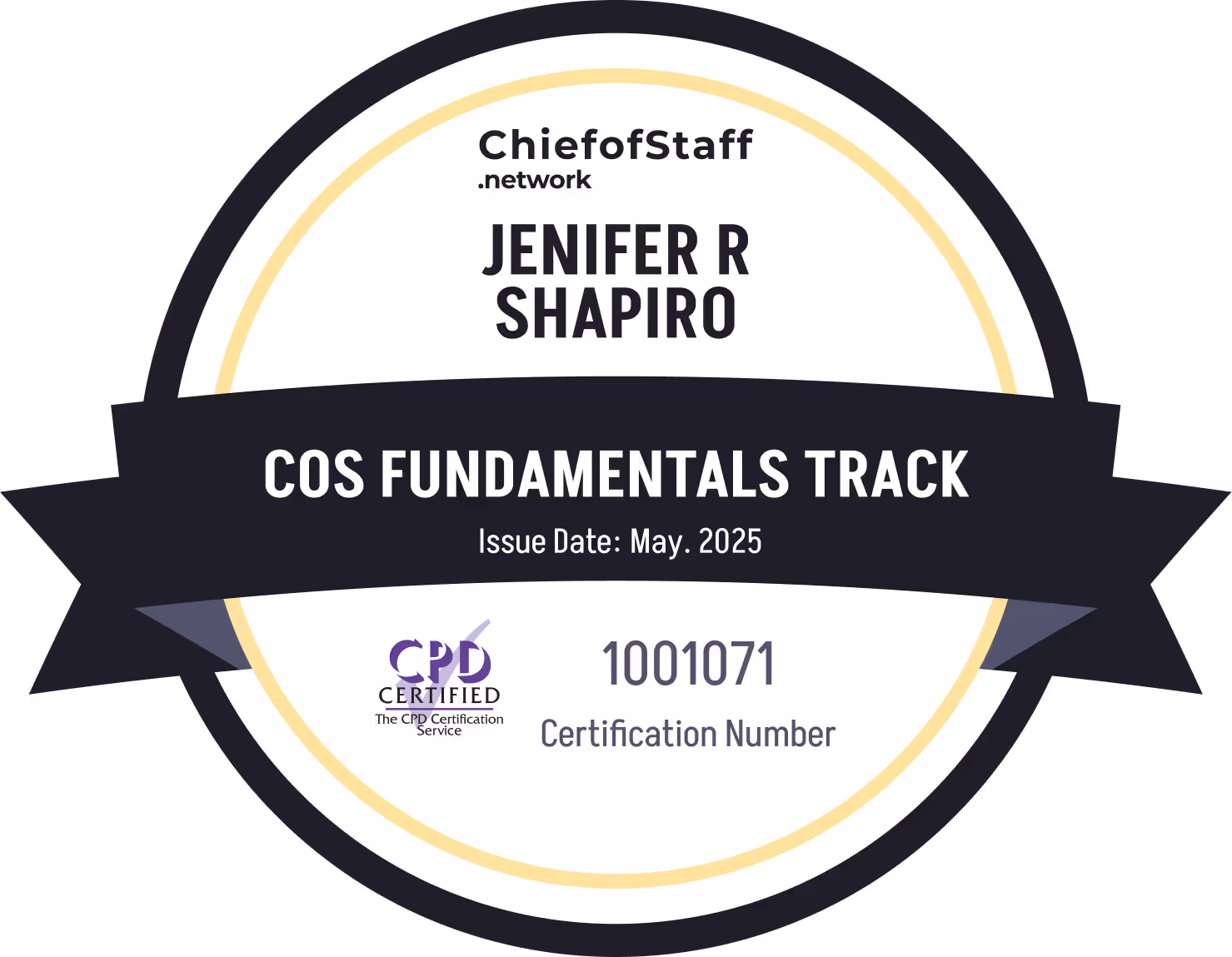 Chief of Staff Fundamentals Track (Jenifer R Shapiro)
