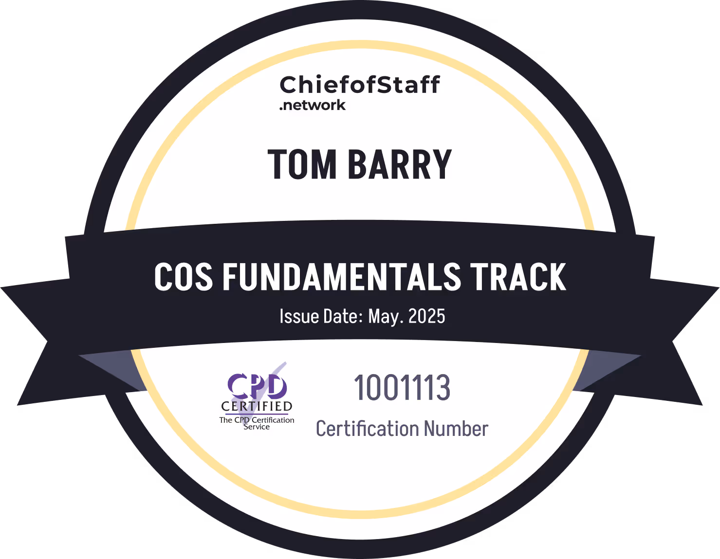 Chief of Staff Fundamentals Track (Tom Barry)