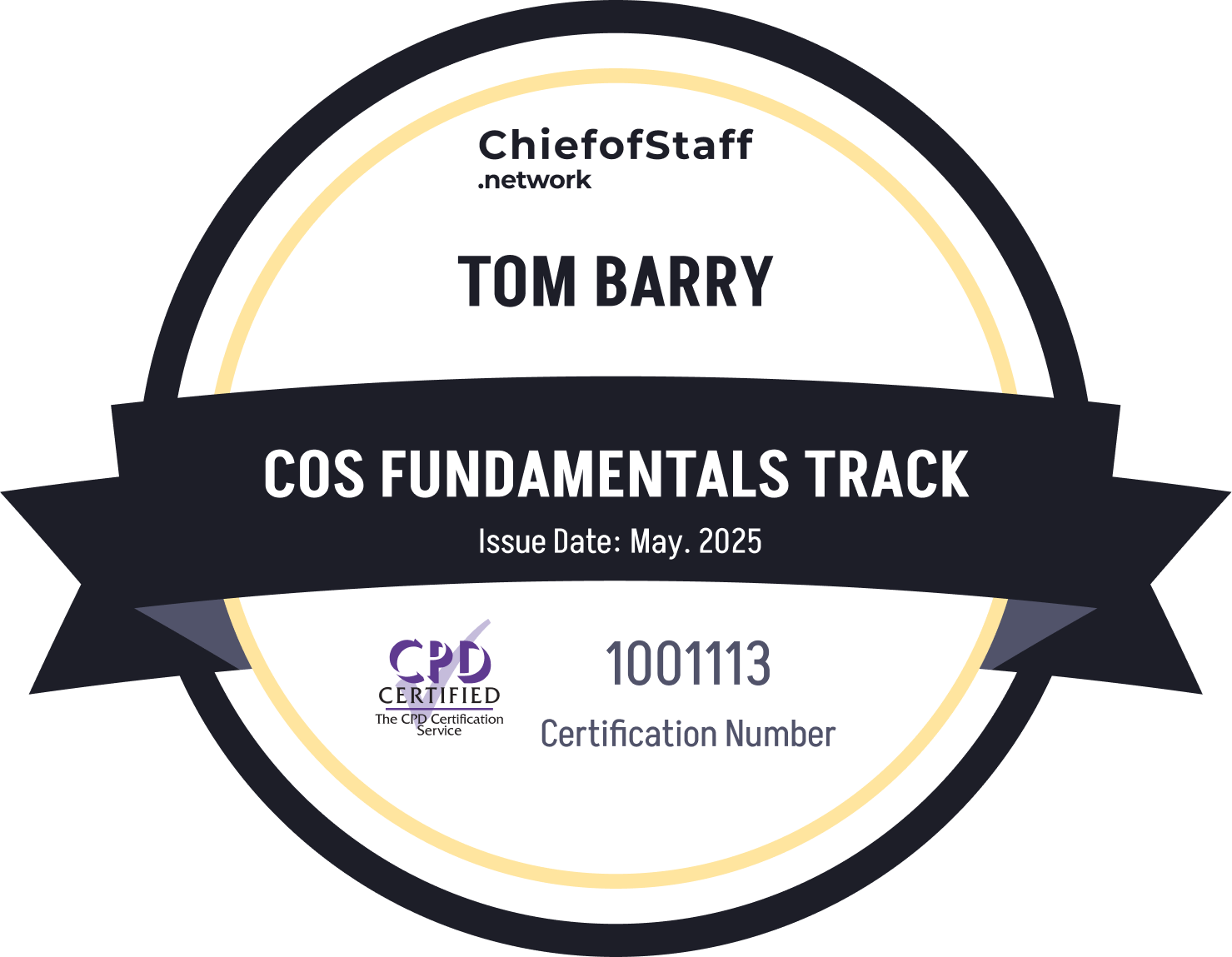 Chief of Staff Fundamentals Track (Tom Barry)