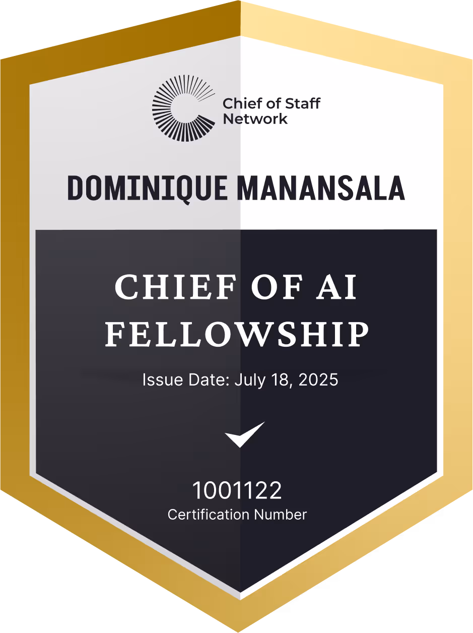 Chief of AI Fellowship (Dominique Manansala)