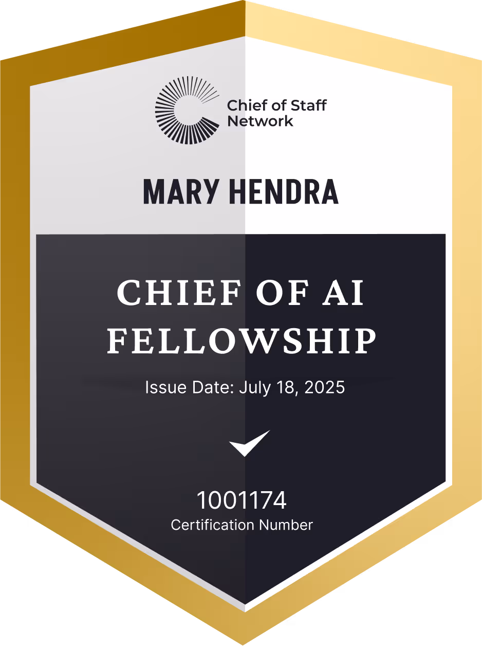 Chief of AI Fellowship (Mary Hendra)