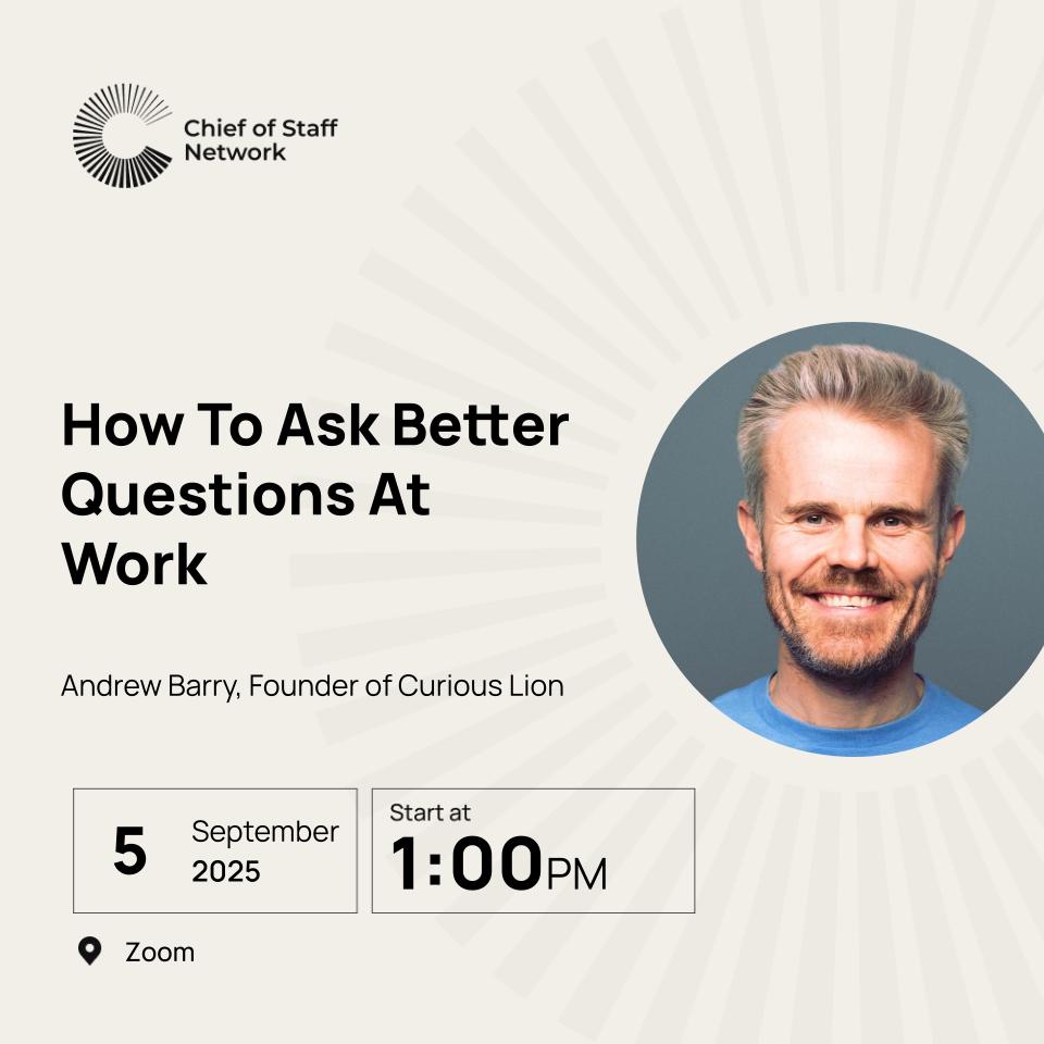 How To Ask Better Questions (Fri Sept 5)
