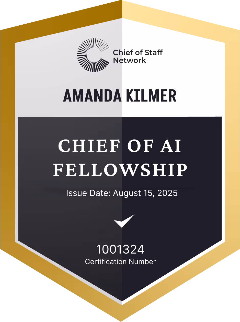 Chief of AI Fellowship (Amanda Kilmer)