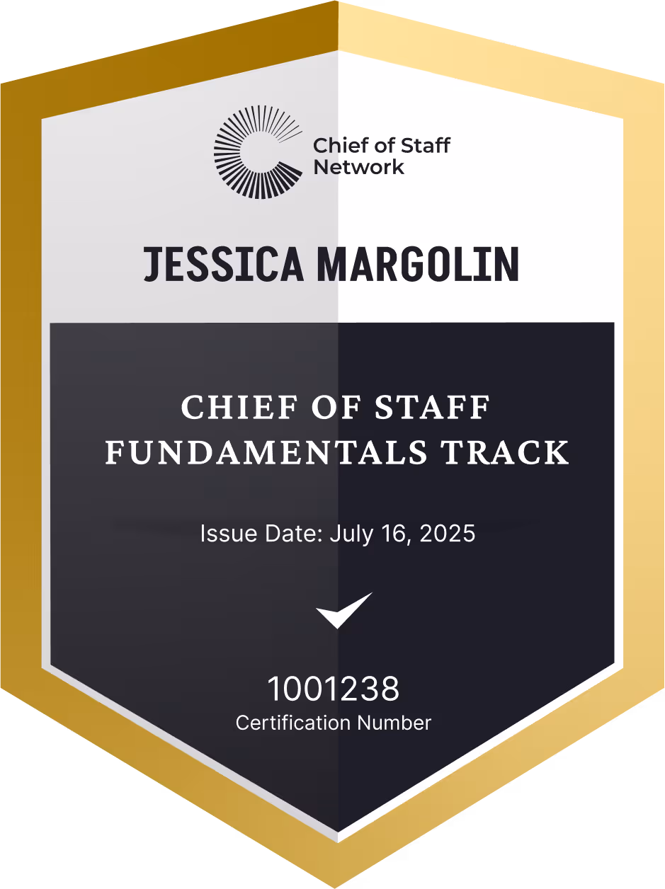 Chief of Staff Fundamentals Track (Jessica Margolin)