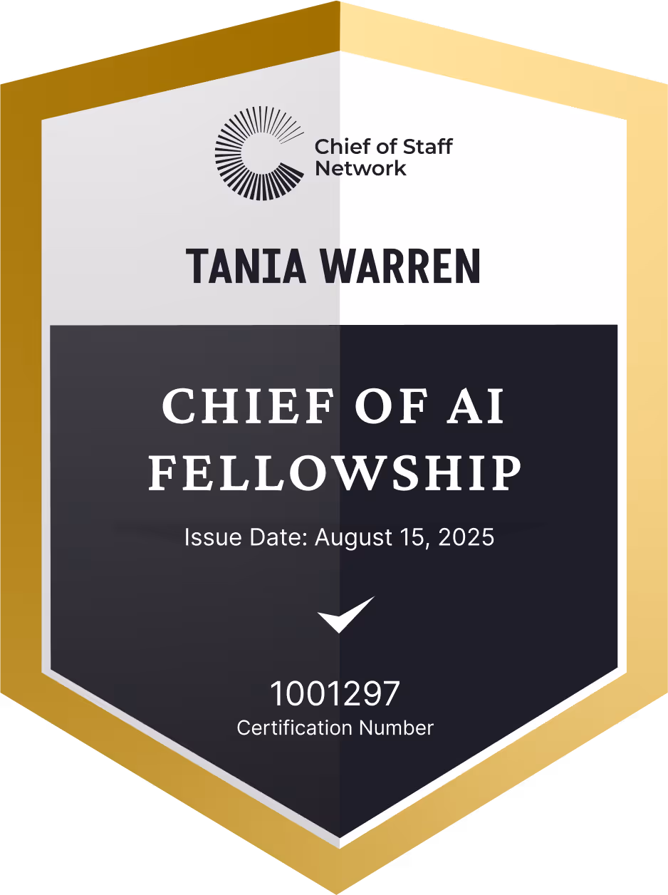 Chief of AI Fellowship (Tania Warren)