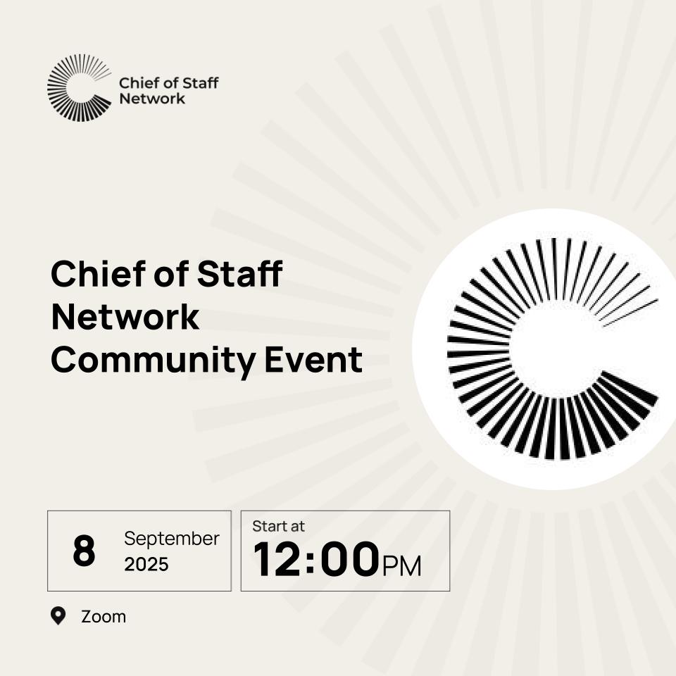 Chief of Staff Network Community Event (Sept 8)
