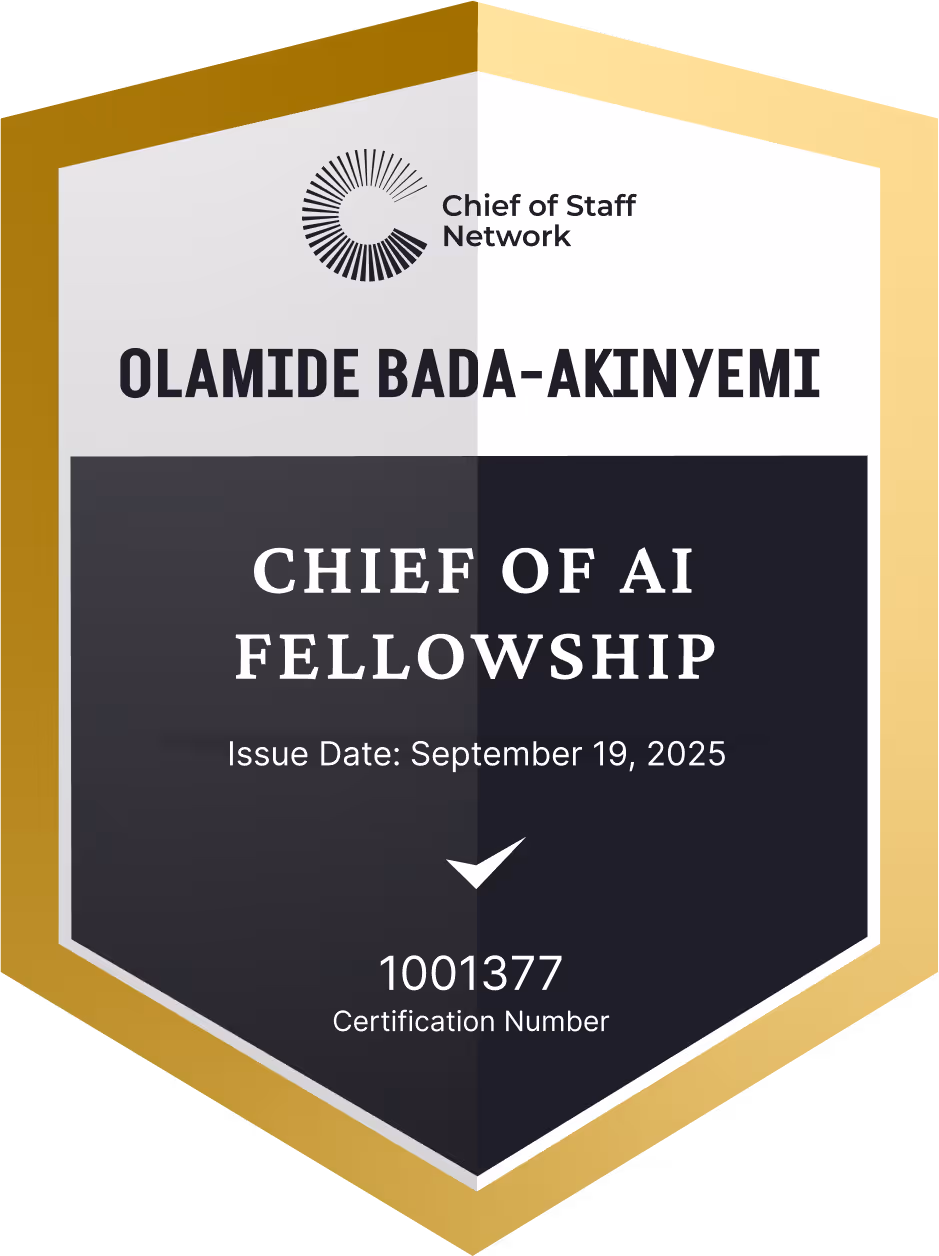 Chief of AI Fellowship (Olamide Bada-Akinyemi)
