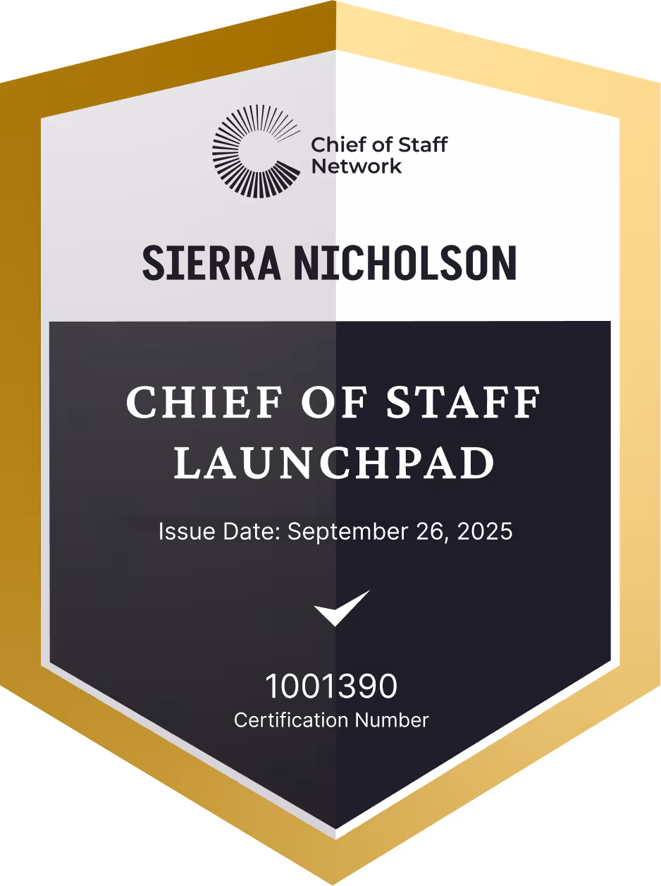 Chief of Staff Launchpad (Sierra Nicholson)