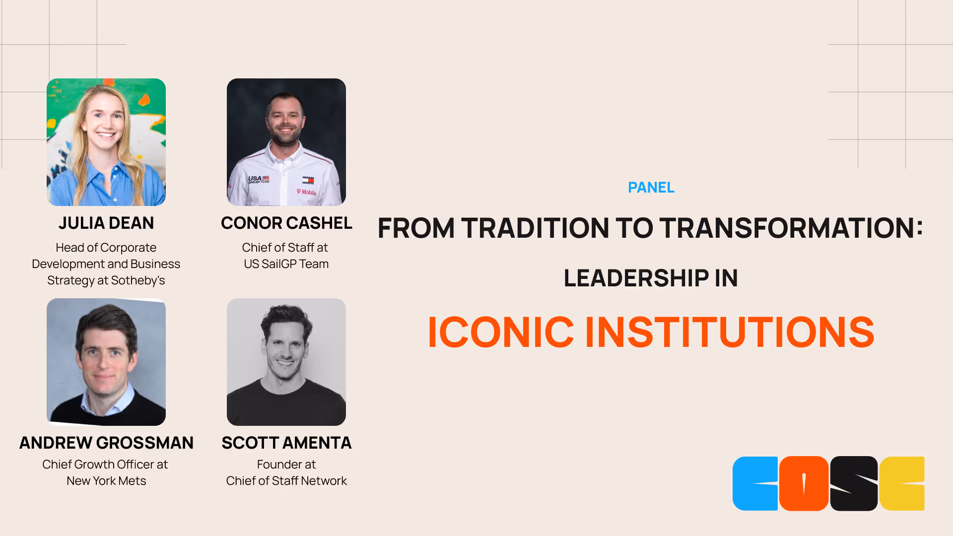 COSC NY 2025: From Tradition to Transformation: Leadership in Iconic Institutions