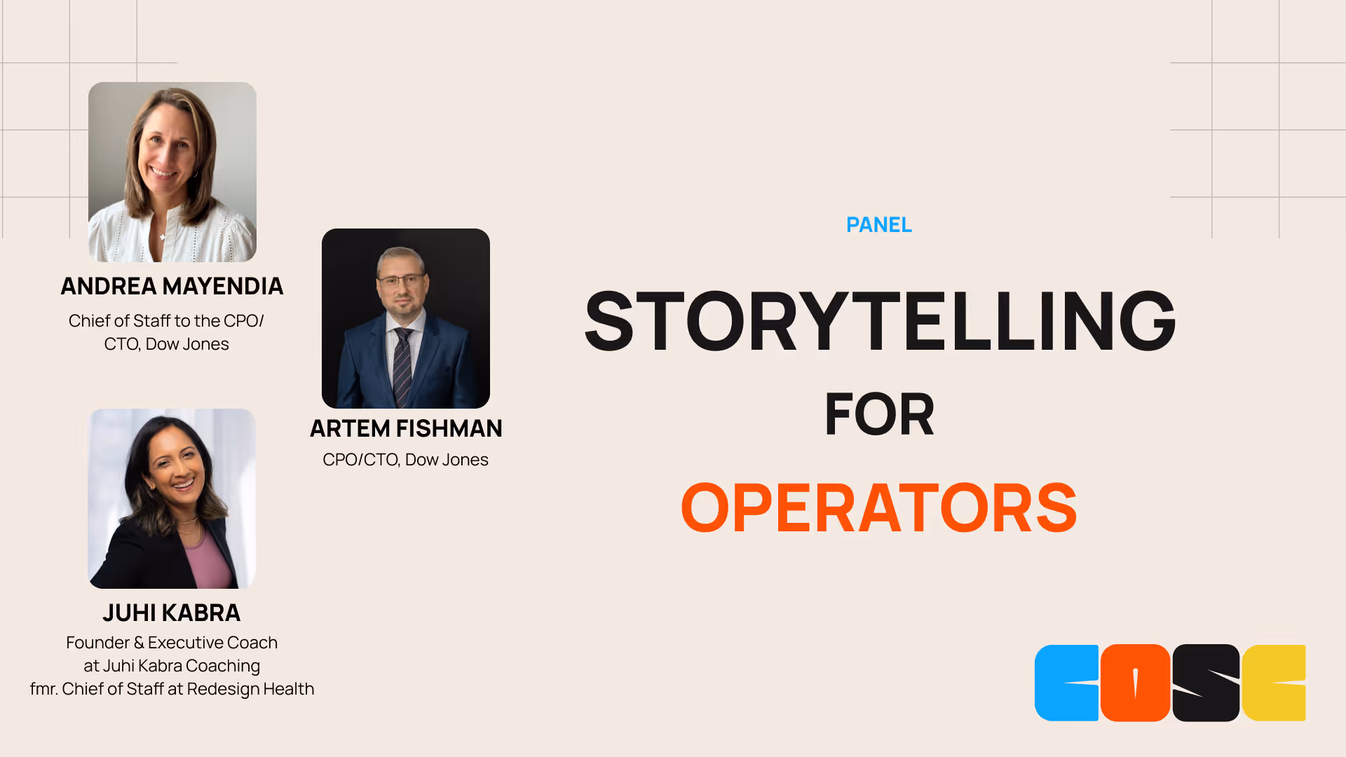 COSC NY 2025: Storytelling for Operators