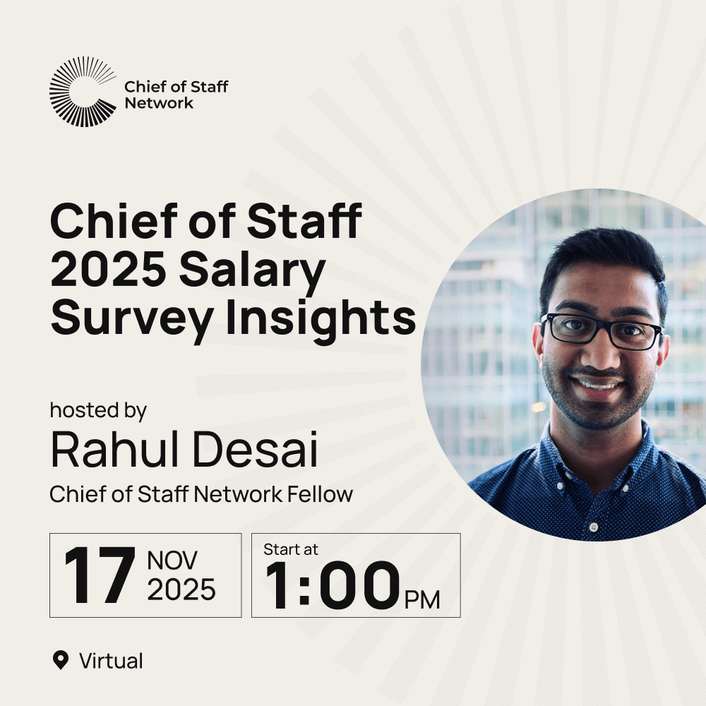 Chief of Staff 2025 Salary Survey Insights