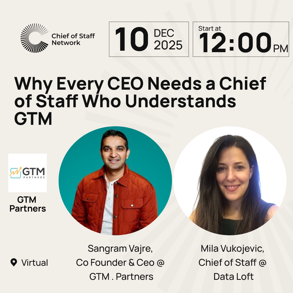 Why Every CEO Needs a Chief of Staff Who Understands GTM — 2026 Planning Edition
