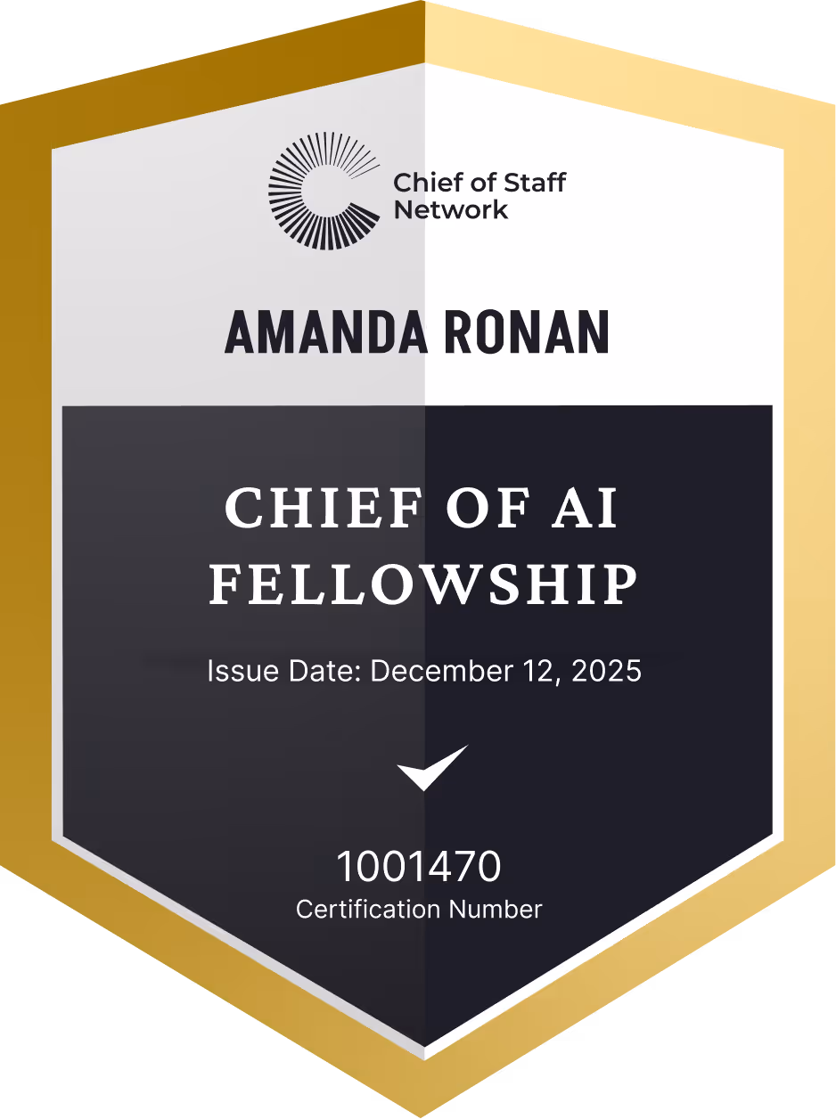Chief of AI Fellowship (Amanda Ronan)