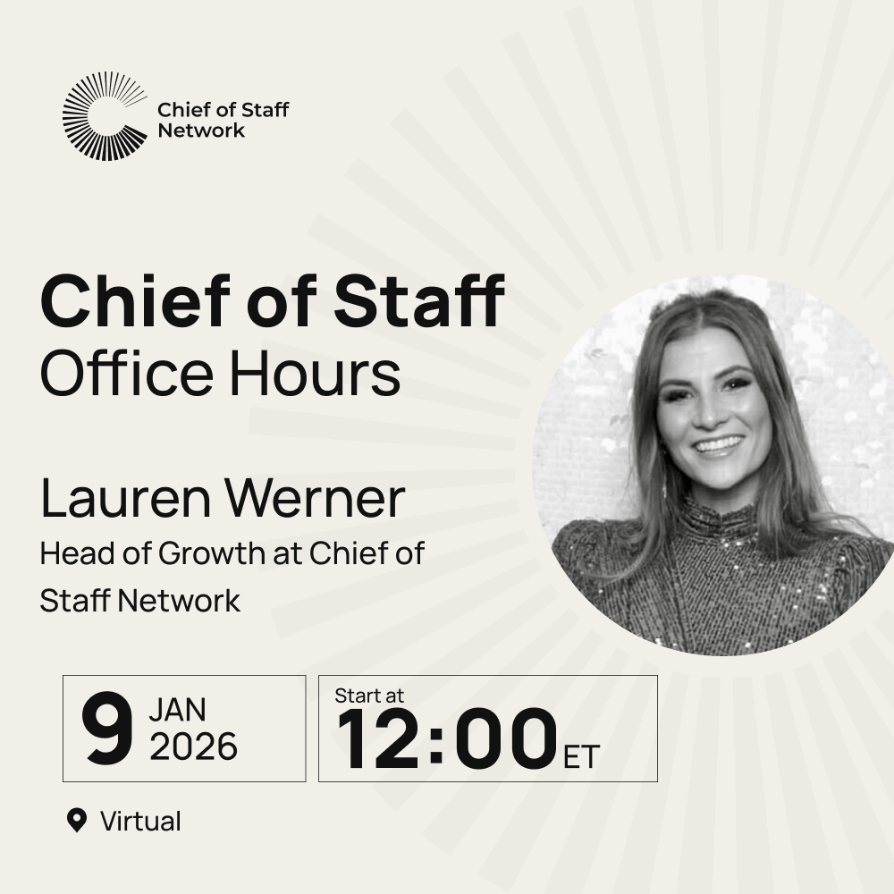 Chief of Staff Office Hours (Jan 9)