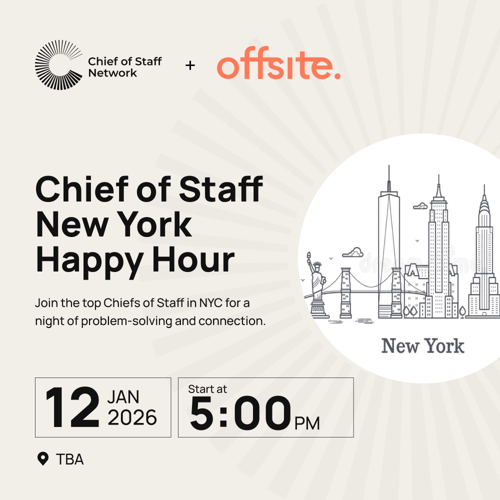 Chief of Staff New York Happy Hour