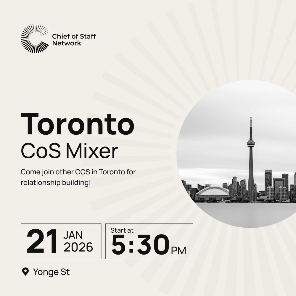 Chief of Staff Toronto Mixer (Wed Jan 21)