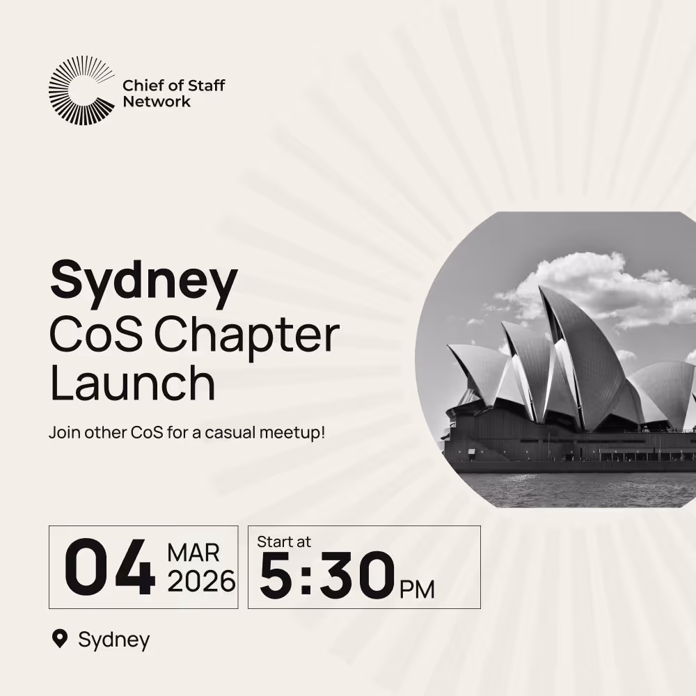 Sydney Chief of Staff Network Chapter Launch