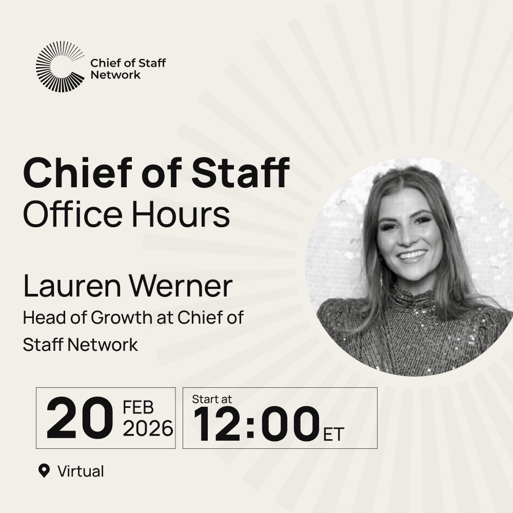 Chief of Staff Office Hours (Feb 20)