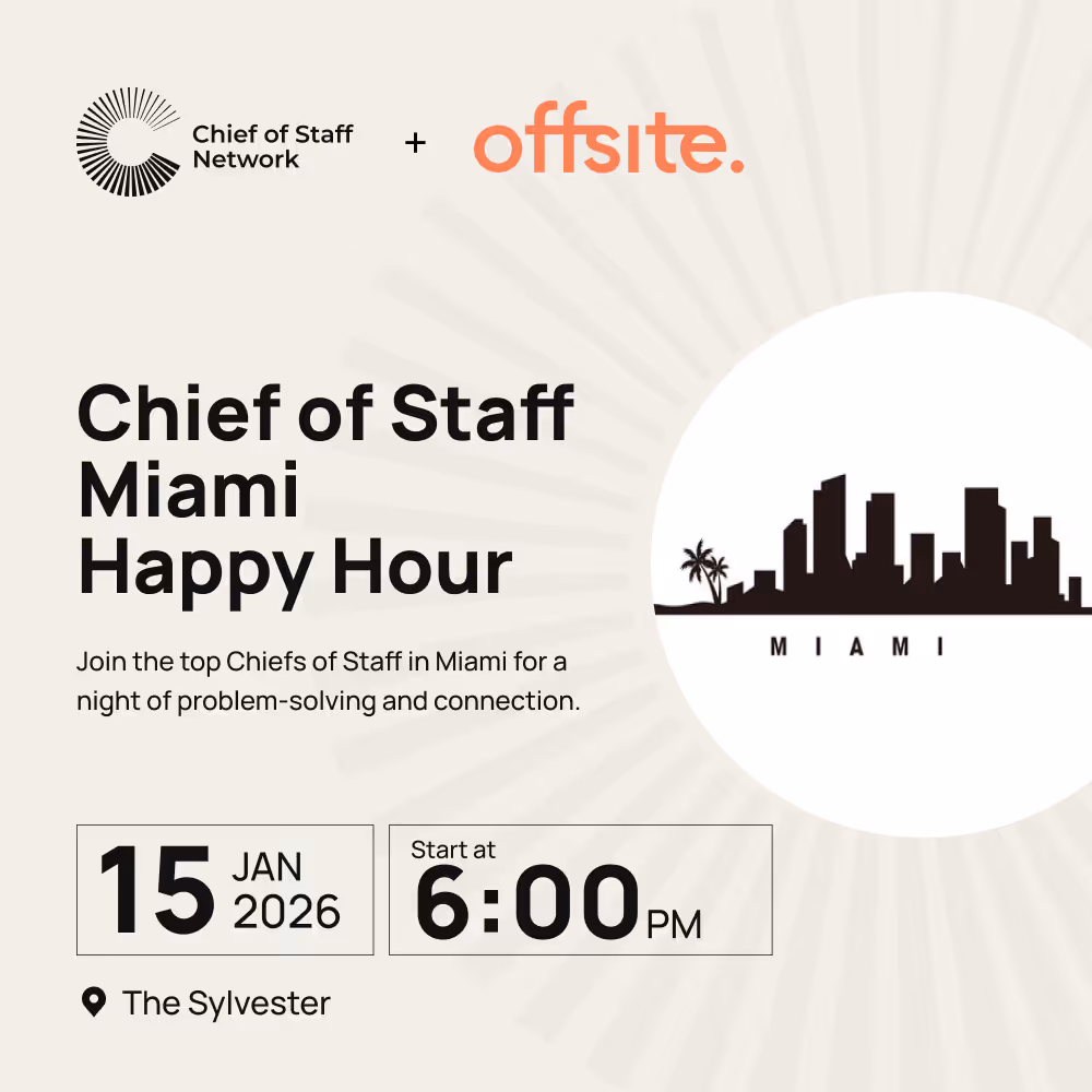 Chief of Staff Miami Happy Hour