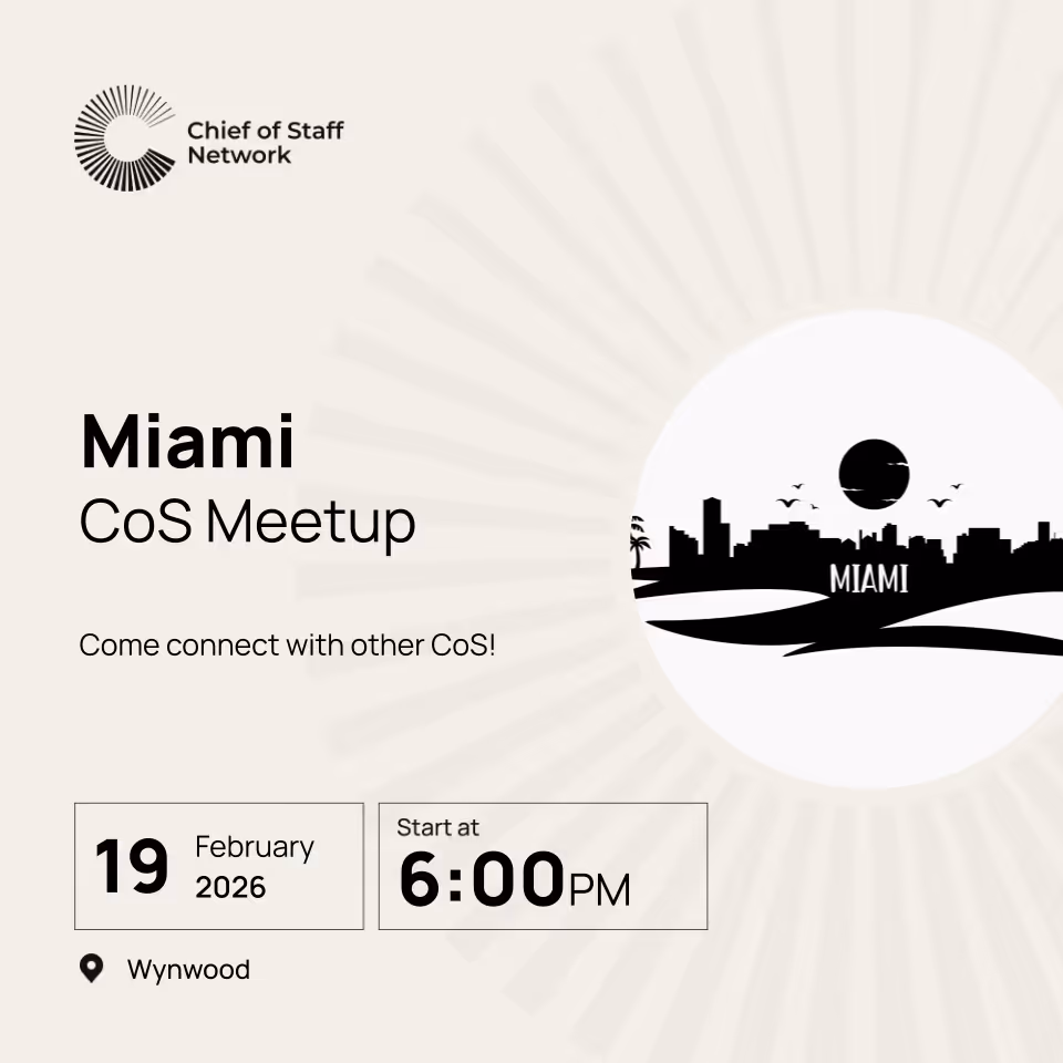 CoS Miami Meetup (Thurs February 19)