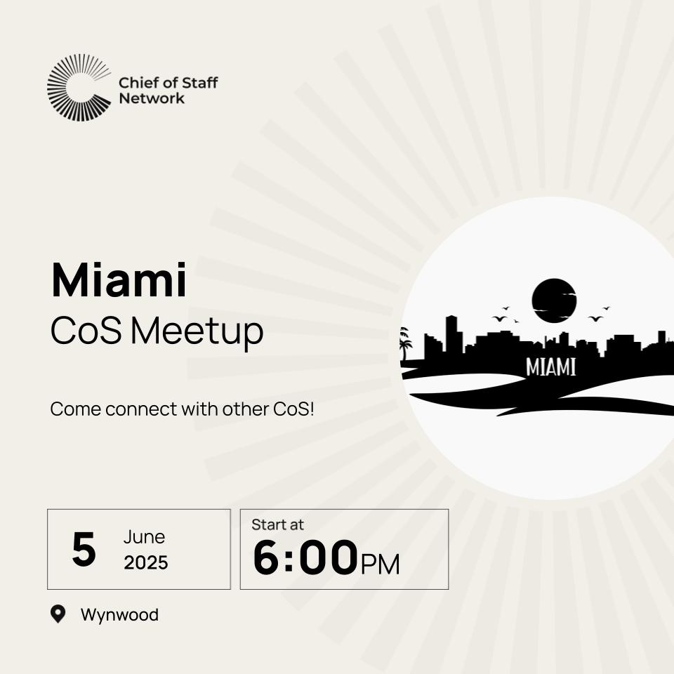 CoS Miami Meetup (Thurs June 5)