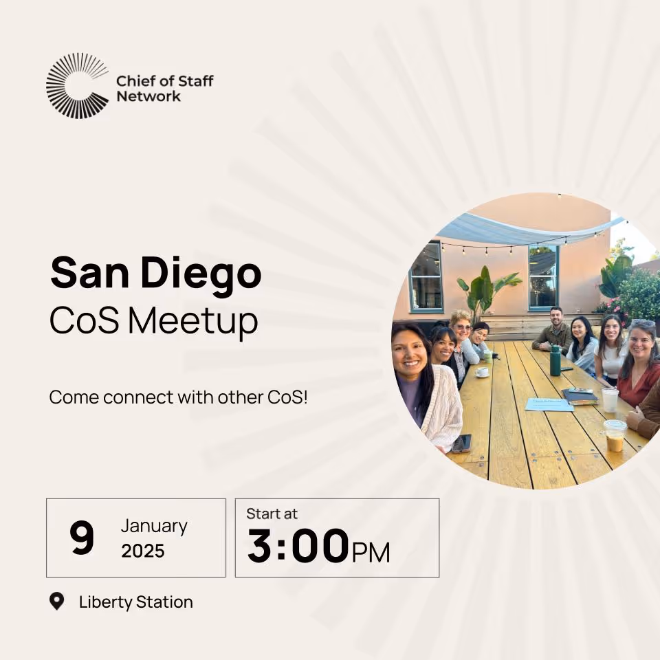 CoS San Diego Meetup (Thur Jan 9)