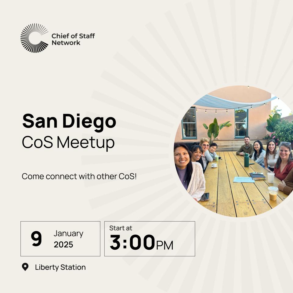 CoS San Diego Meetup (Thur Jan 9)