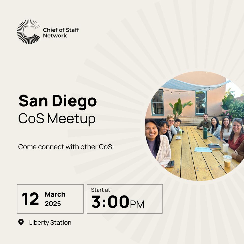 CoS San Diego Meetup (Wed Mar 12)
