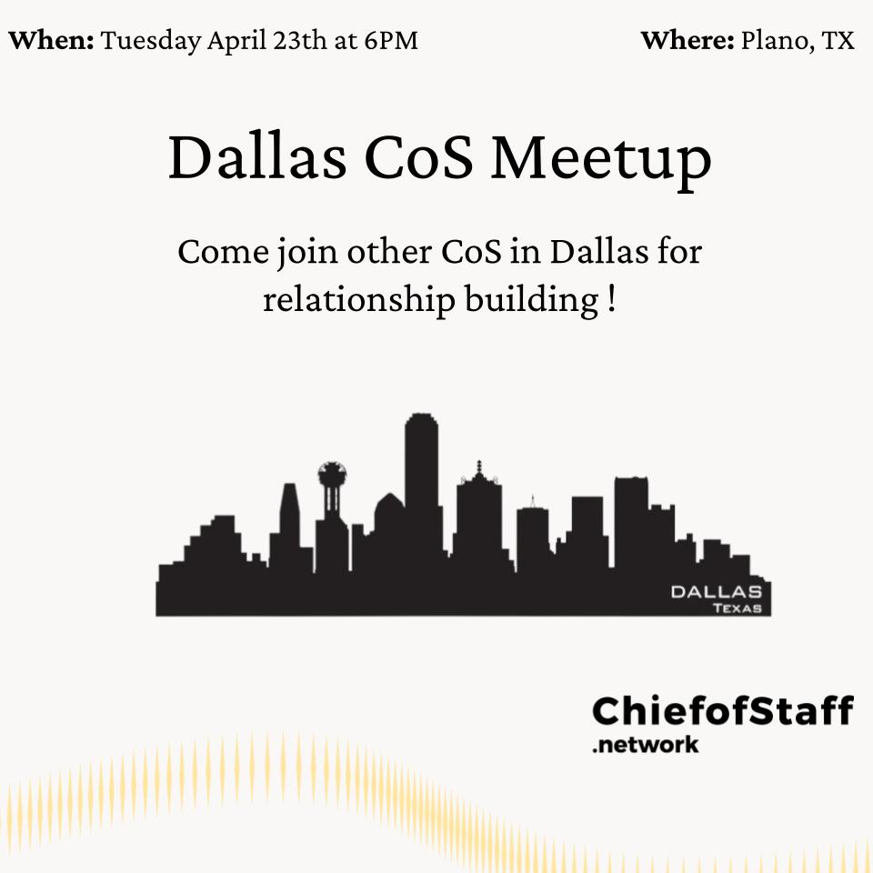 Dallas CoS Meetup (Tues 4/23)