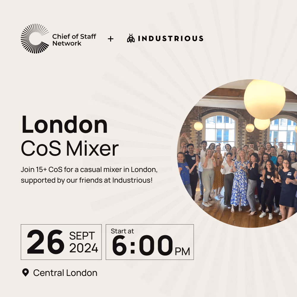London CoS Mixer (Sept 26)