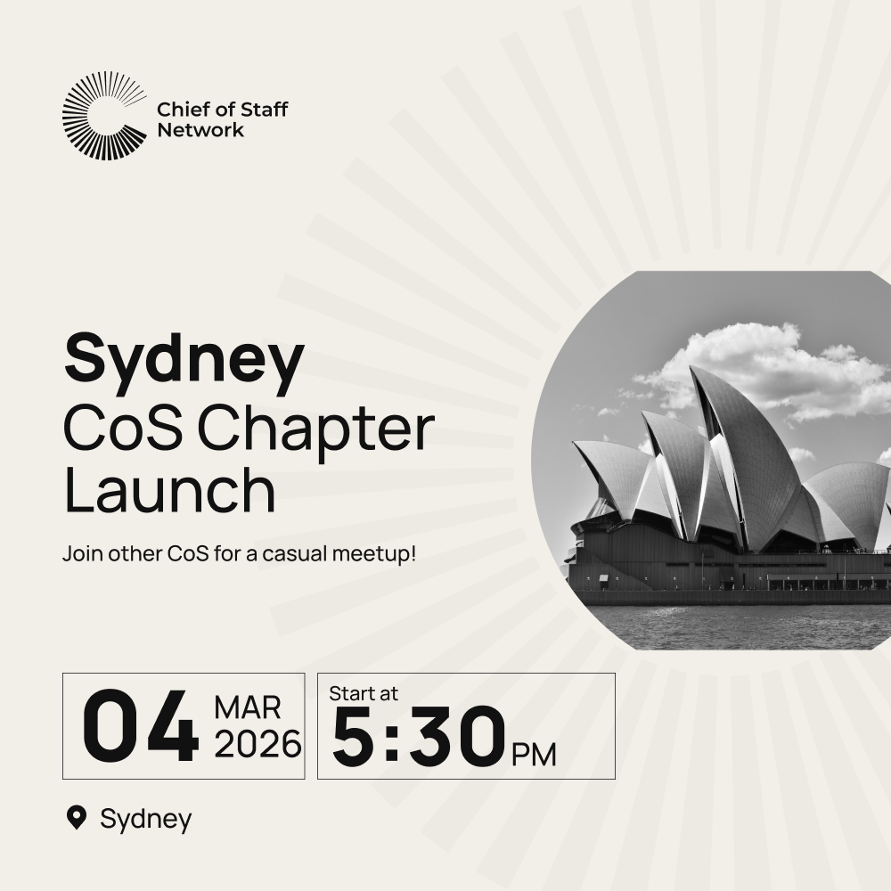 Sydney Chief of Staff Network Chapter Launch