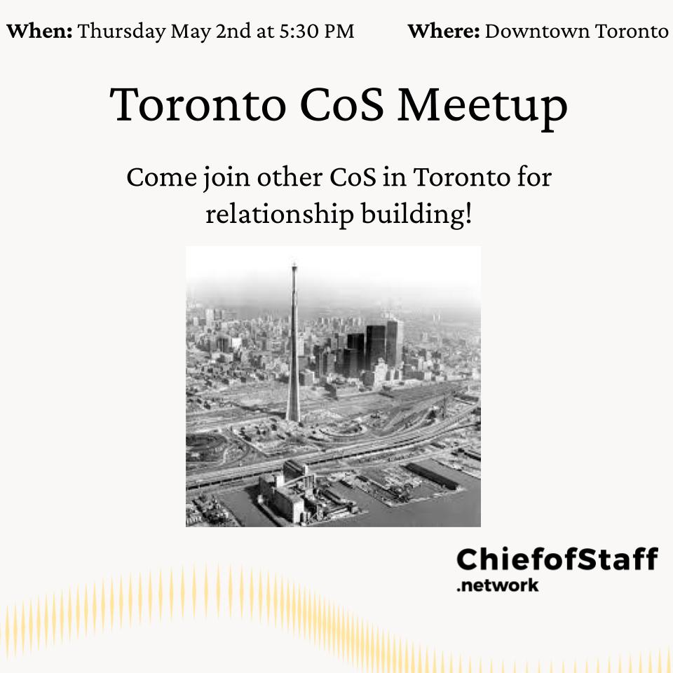 Toronto CoS Meetup (Thursday 5/2)