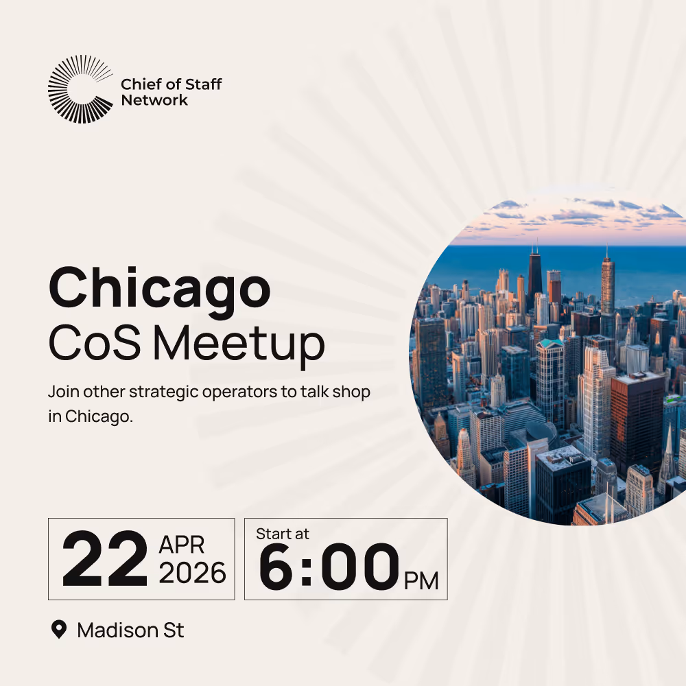 Chicago Chief of Staff Meetup (Wed Apr 22)