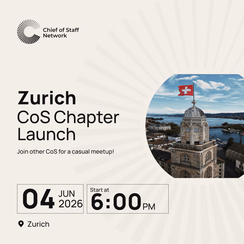Zurich Chief of Staff Chapter Launch