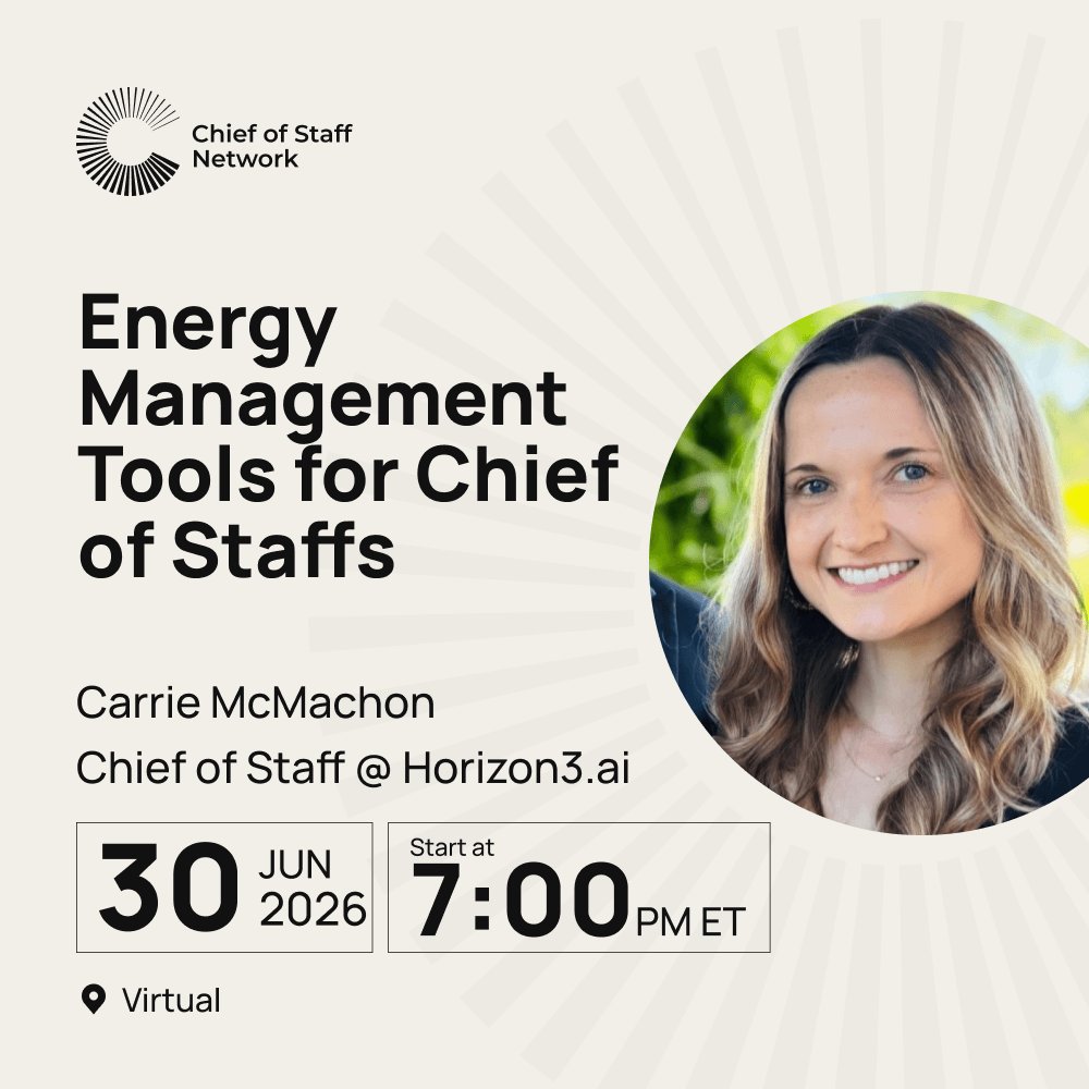 From Reactive to Regulated: Energy Management Tools for Chief of Staffs
