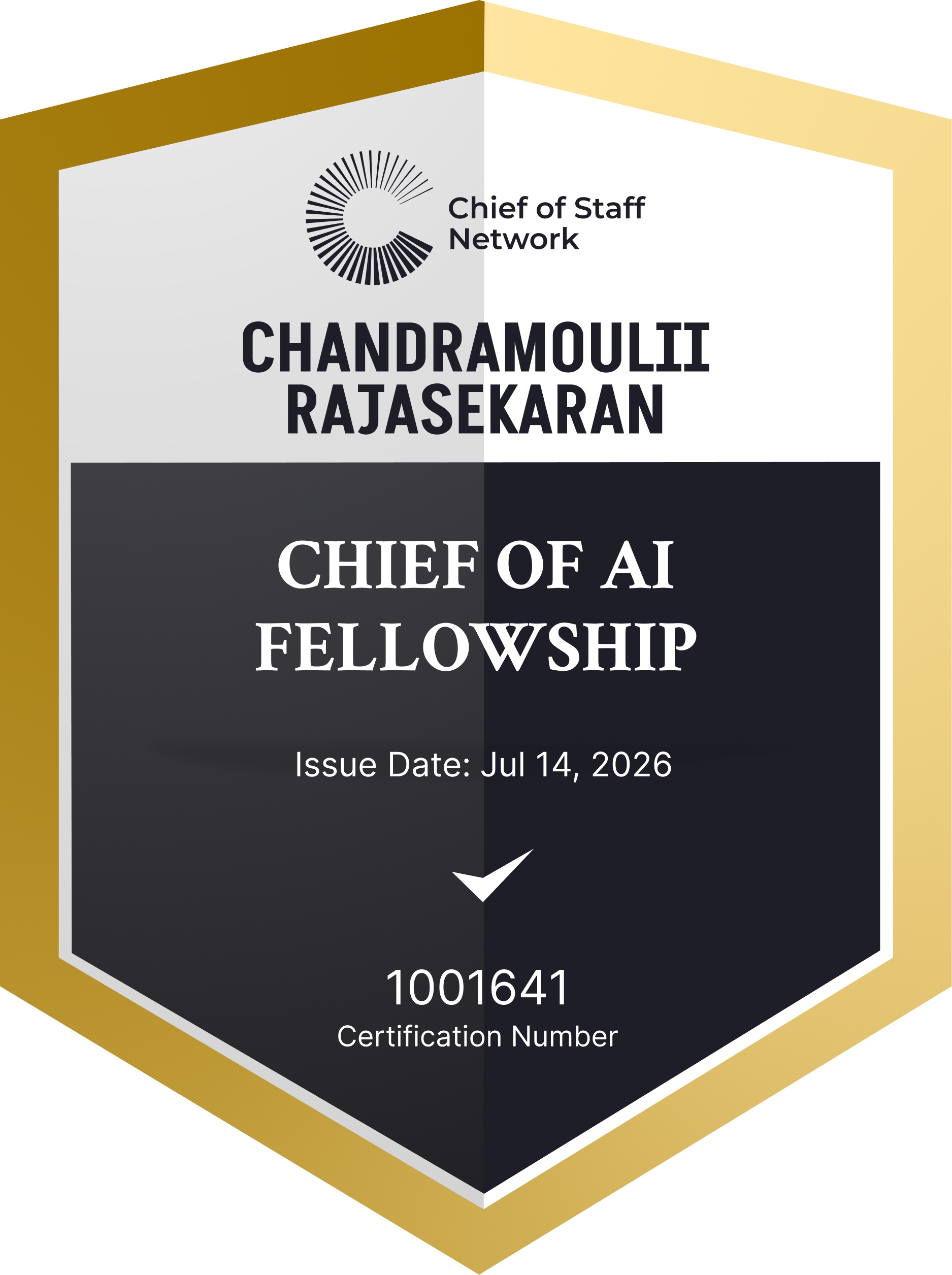 Chief of AI Fellowship (Chandramoulii Rajasekaran)