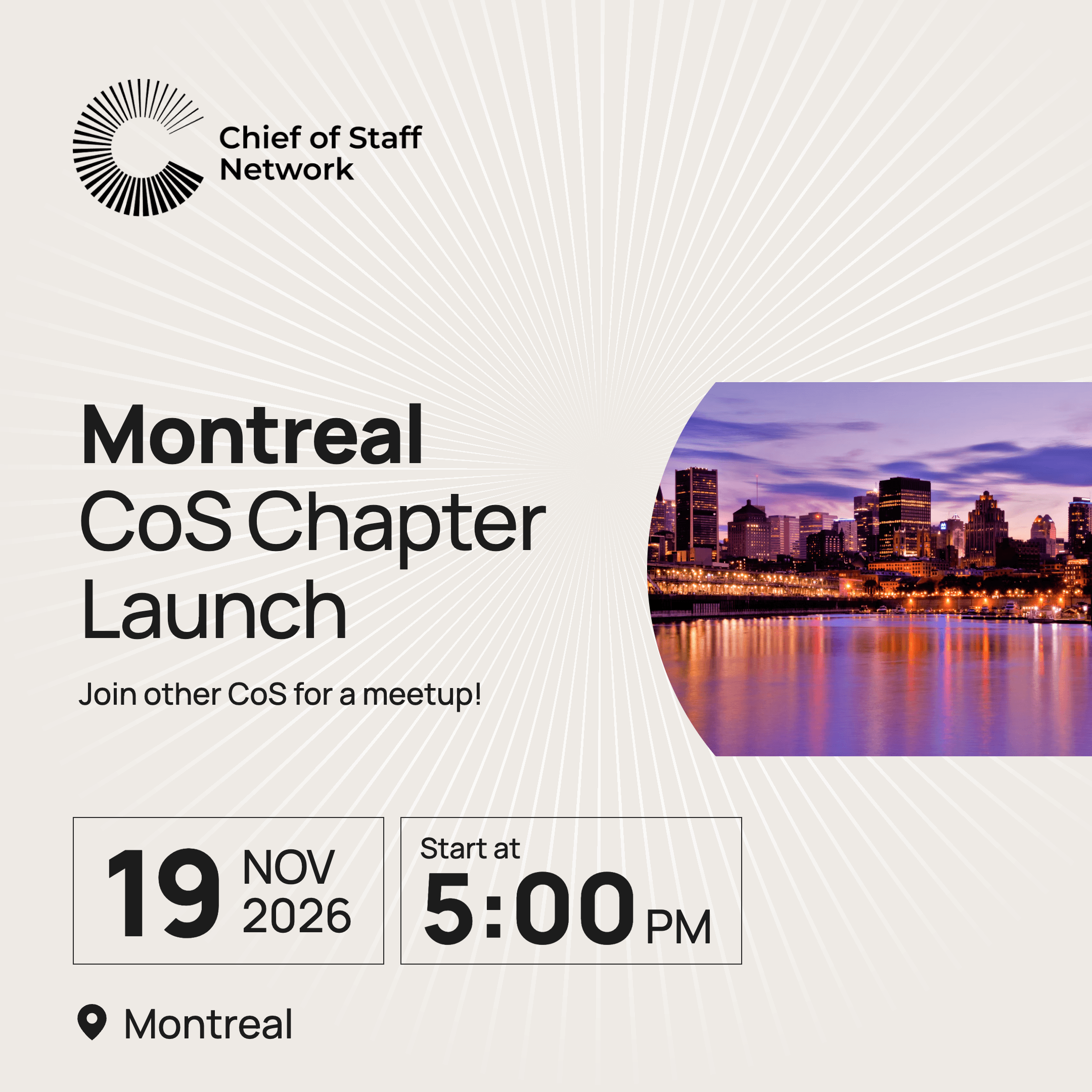 Montreal Chief of Staff Chapter Launch