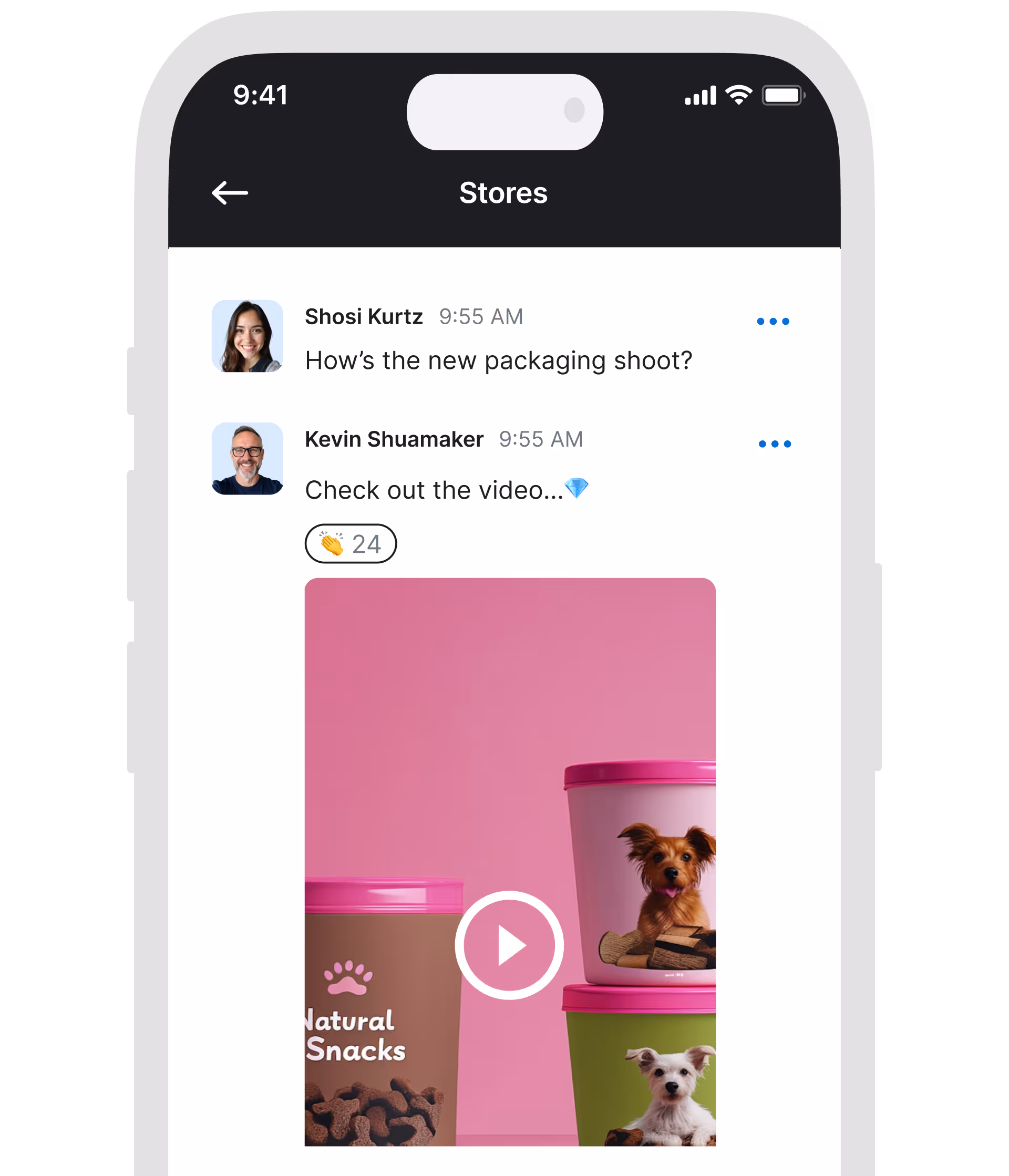 Private and secure chat screen