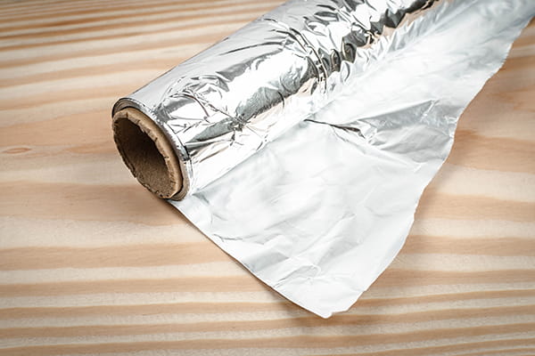 A roll of aluminium foil