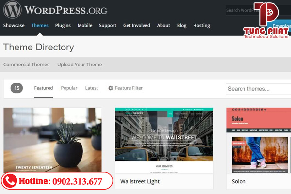 Website được thiết kế bằng Wordpress