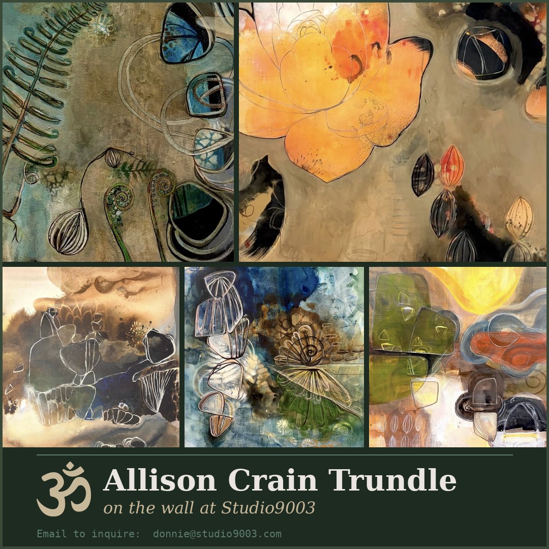 Paintings by Allison Crain Trundle on display at Studio9003