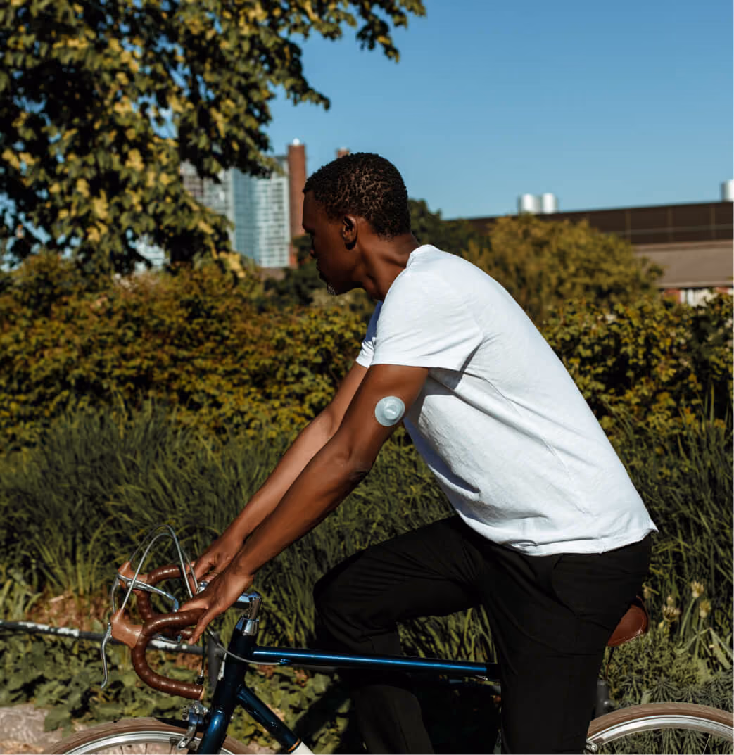 Boy riding bicycle