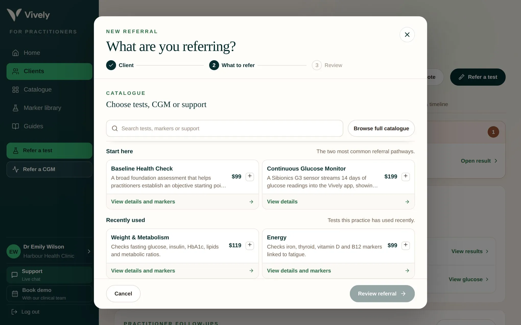 The Vively referral builder
