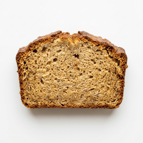 A thick slice of banana bread