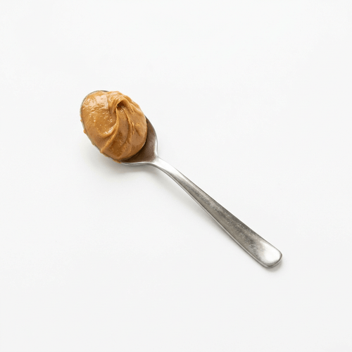 A teaspoon of smooth peanut butter