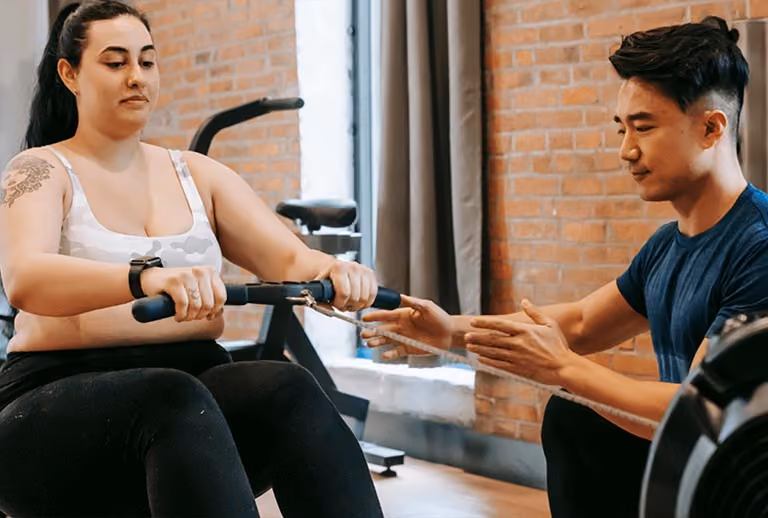 Woman who is exercising to improve her metabolic fitness